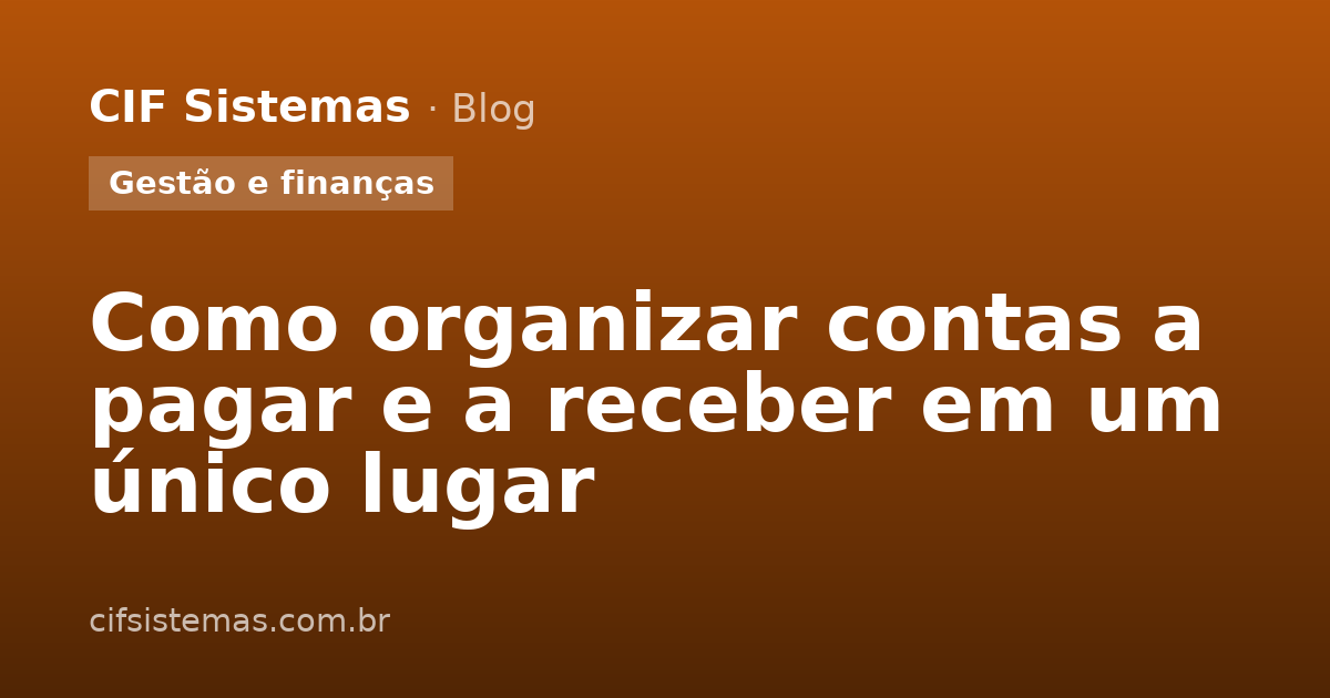 Como organizar contas a pagar e a receber em um único lugar